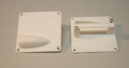 2 x supports servo plastique 50x50 mm pour servo taille mini