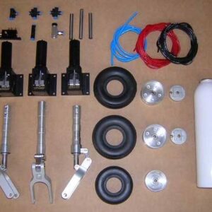 Train rentrant complet + jambes suspendues + roues + freins (usinés CN)