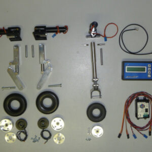 Train rentrant electrique + jambes suspendues + roues + freins electriques
