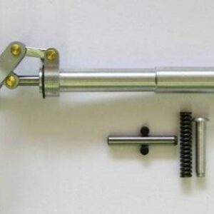 Jambe tirée<br />Longueur : 175 mm<br />Diamètre de jambe : 15 mm<br />Pin de connexion sur train : 6 mm<br />Axe de roue : 6 mm<br />Pour roue de 70 mm maxi<br />Peut être utilisé sur train C36 et C36-2
