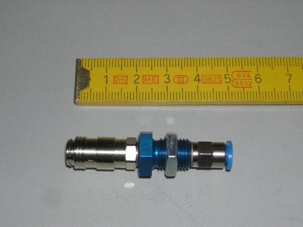 Raccord rapide auto-obturant traversée de cloison pour tuyau festo diamètre 3 x 2 mm