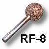 Fraise boule 10 mm arbre 3 mm, gros grains